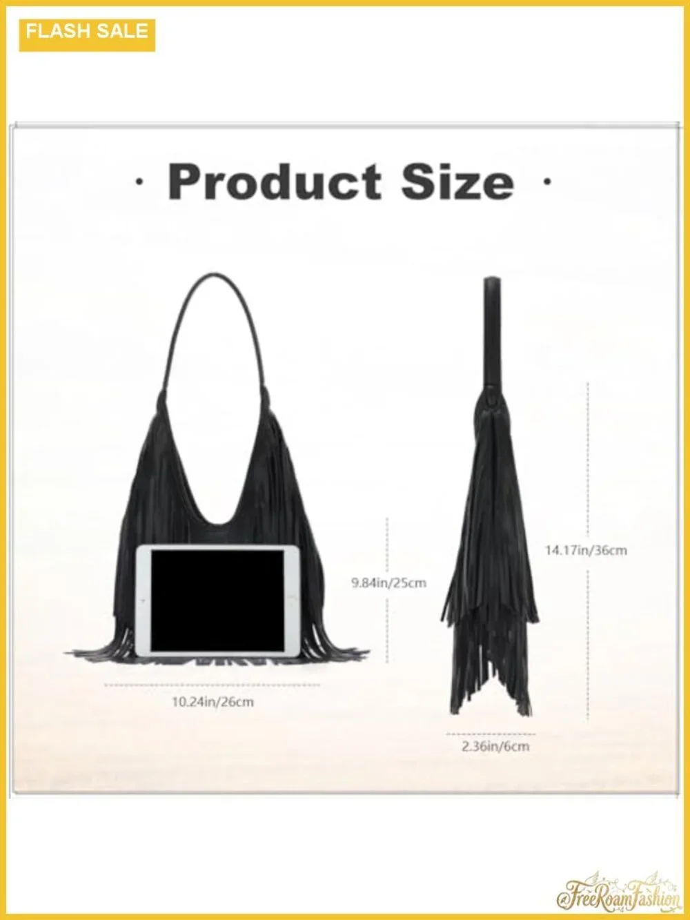 Vintage Fringe Hobo Purse for Women PU Leather Tassel Shoulder Bag Western